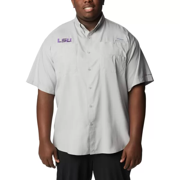 imageColumbia Mens CLG Tamiami Short Sleeve ShirtLSU Tigers Lsu  Columbia Grey