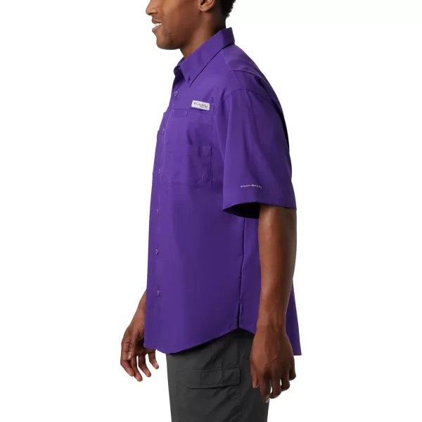 imageColumbia Mens CLG Tamiami Short Sleeve ShirtLSU Tigers Lsu  Vivid Purple