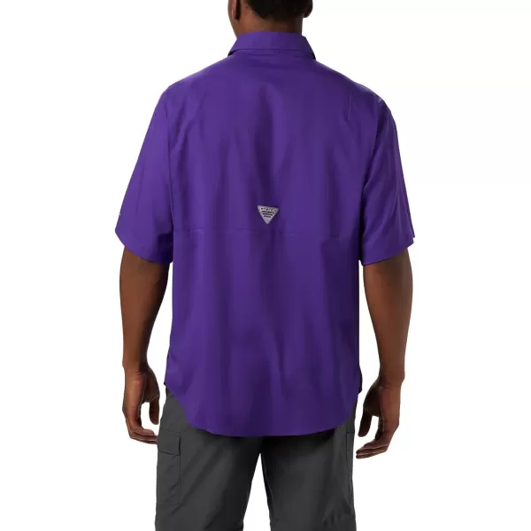 imageColumbia Mens CLG Tamiami Short Sleeve ShirtLSU Tigers Lsu  Vivid Purple