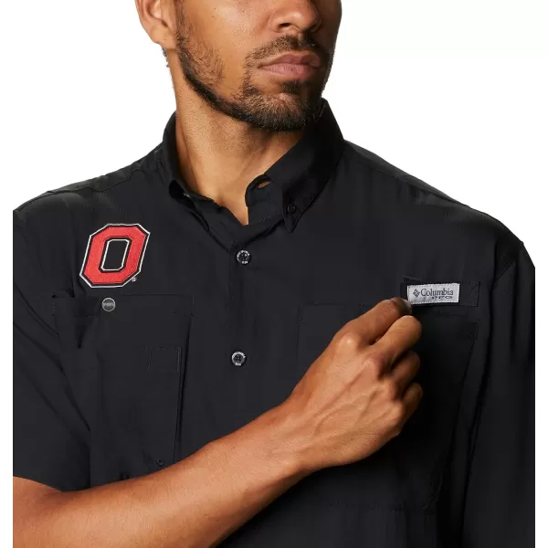imageColumbia Mens CLG Tamiami Short Sleeve ShirtOhio State Buckeyes Os  Black
