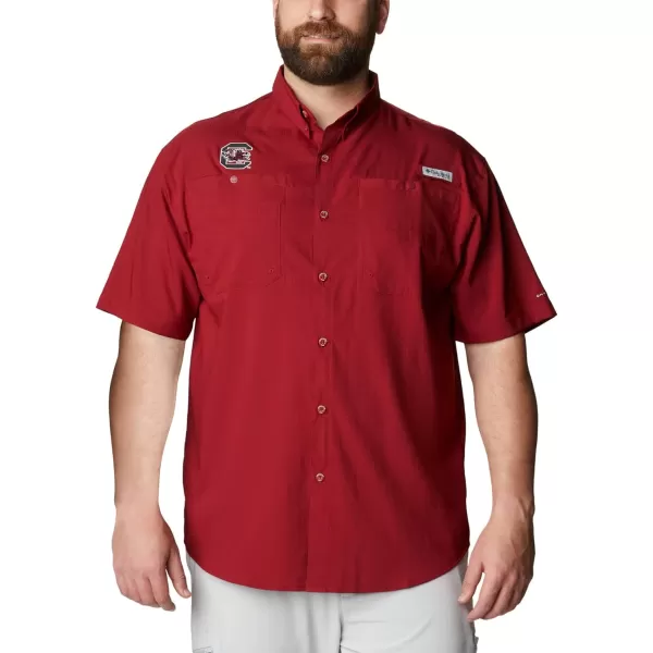 imageColumbia Mens CLG Tamiami Short Sleeve ShirtSouth Carolina Fighting Gamecocks Sc  Beet