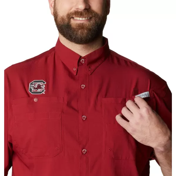 imageColumbia Mens CLG Tamiami Short Sleeve ShirtSouth Carolina Fighting Gamecocks Sc  Beet