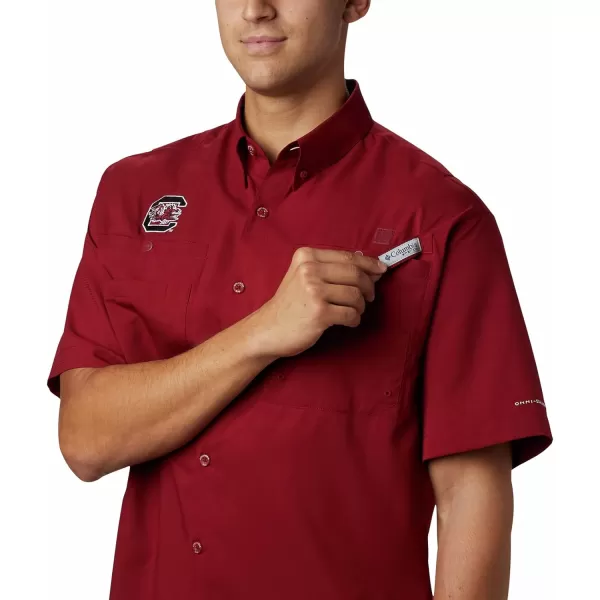 imageColumbia Mens CLG Tamiami Short Sleeve ShirtSouth Carolina Fighting Gamecocks Sc  Beet