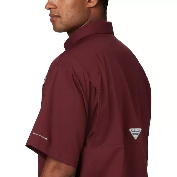imageColumbia Mens CLG Tamiami Short Sleeve ShirtTexas AampM Aggies Tam  Maroon