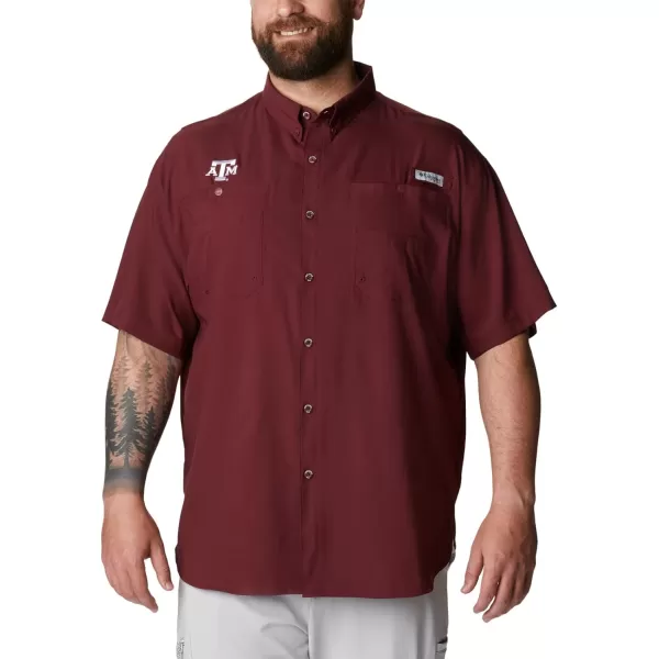 imageColumbia Mens CLG Tamiami Short Sleeve ShirtTexas AampM Aggies Tam  Maroon