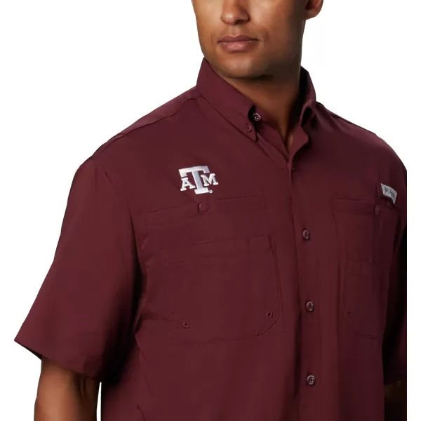 imageColumbia Mens CLG Tamiami Short Sleeve ShirtTexas AampM Aggies Tam  Maroon