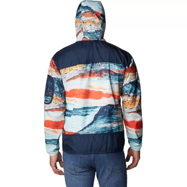 imageColumbia Mens Challenger WindbreakerIcy Morn Hyper Nature PrintColl Navy