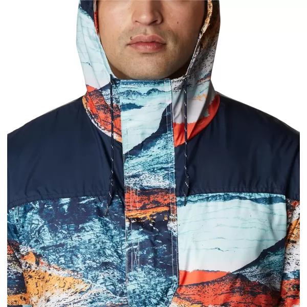 imageColumbia Mens Challenger WindbreakerIcy Morn Hyper Nature PrintColl Navy