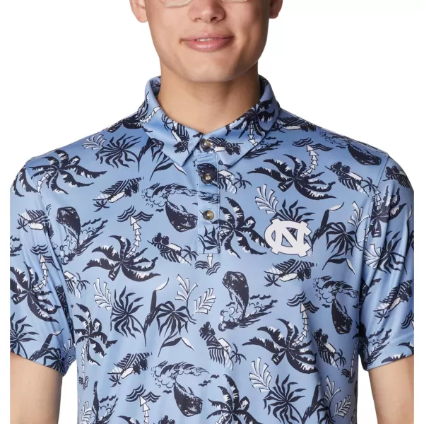 imageColumbia Mens Collegiate Super Terminal Tackle PoloNc  White Cap Dorado Isle Print