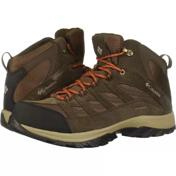 imageColumbia Mens Crestwood Mid Waterproof Hiking ShoeDark BrownDark Adobe