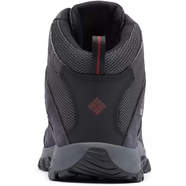 imageColumbia Mens Crestwood Mid Waterproof Hiking ShoeDark Grey Deep Rust