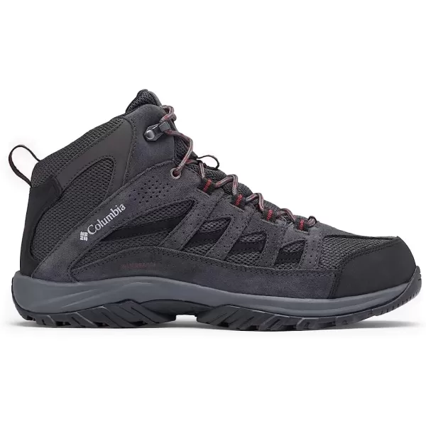 imageColumbia Mens Crestwood Mid Waterproof Hiking ShoeDark Grey Deep Rust