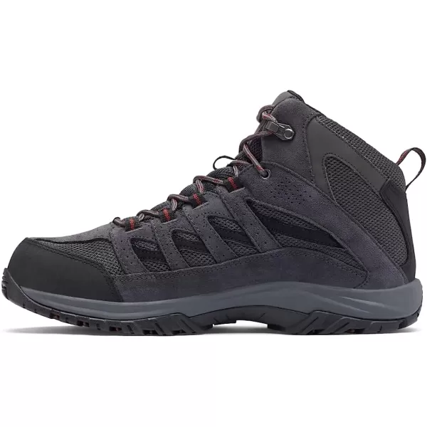 imageColumbia Mens Crestwood Mid Waterproof Hiking ShoeDark Grey Deep Rust
