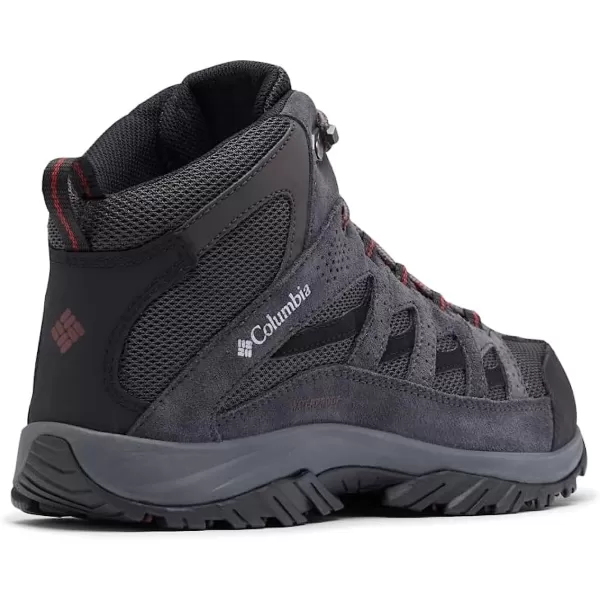 imageColumbia Mens Crestwood Mid Waterproof Hiking ShoeDark Grey Deep Rust
