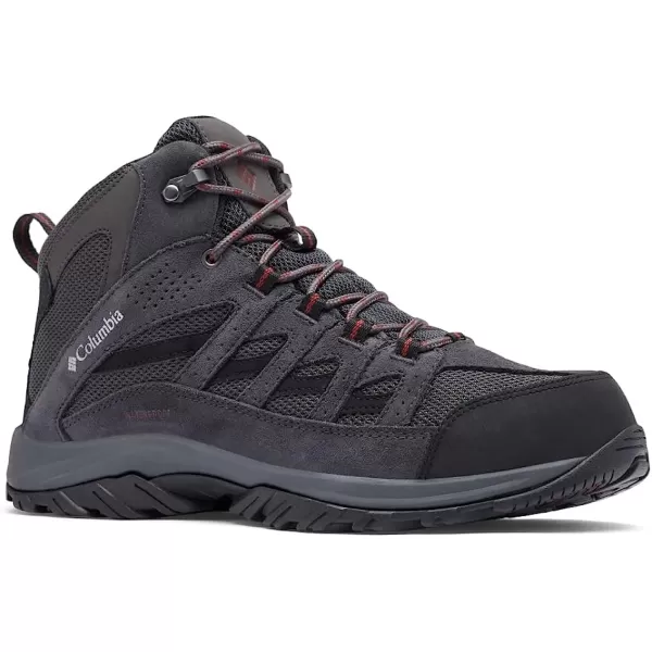 imageColumbia Mens Crestwood Mid Waterproof Hiking ShoeDark Grey Deep Rust
