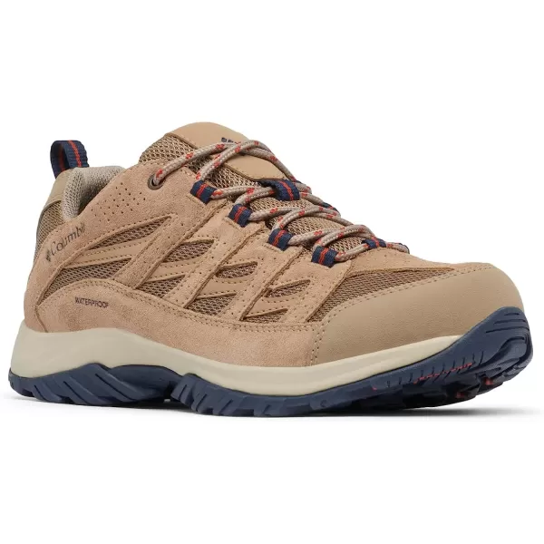 imageColumbia Mens Crestwood Waterproof Hiking ShoeAsh Brown Warp Red