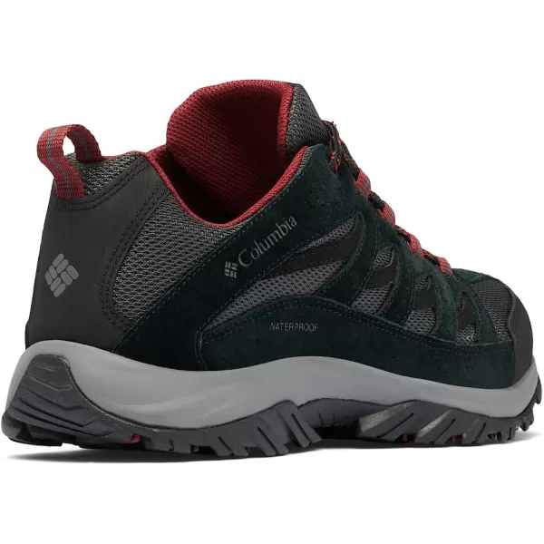 imageColumbia Mens Crestwood Waterproof Hiking ShoeDark GreyRed Jasper