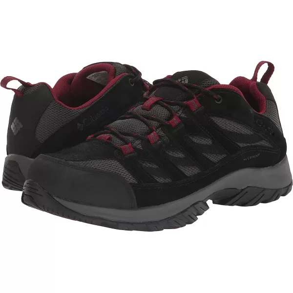 imageColumbia Mens Crestwood Waterproof Hiking ShoeDark GreyRed Jasper