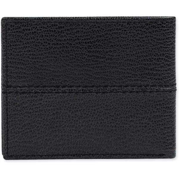 imageColumbia Mens Everyday Bifold WalletMultiple Card Slots Id WindowBlack Center Stitch
