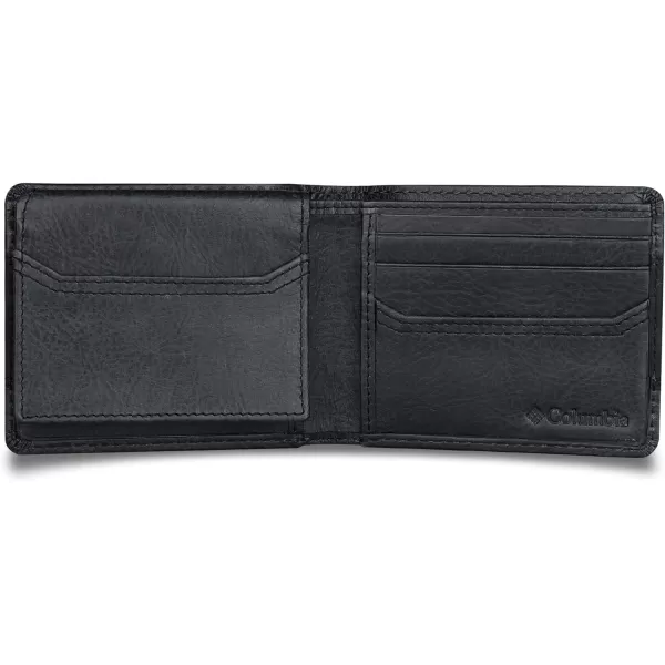 imageColumbia Mens Everyday Bifold WalletMultiple Card Slots Id WindowBlack Two Tone