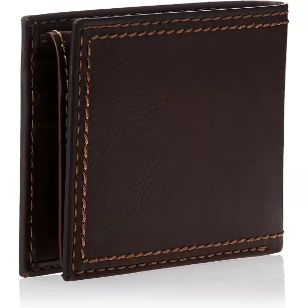 imageColumbia Mens Everyday Bifold WalletMultiple Card Slots Id WindowDark Tan