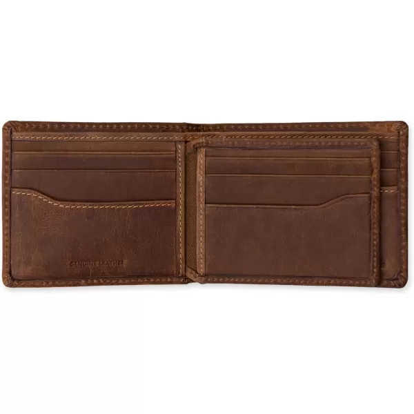 imageColumbia Mens Everyday Bifold WalletMultiple Card Slots Id WindowTan Burnished