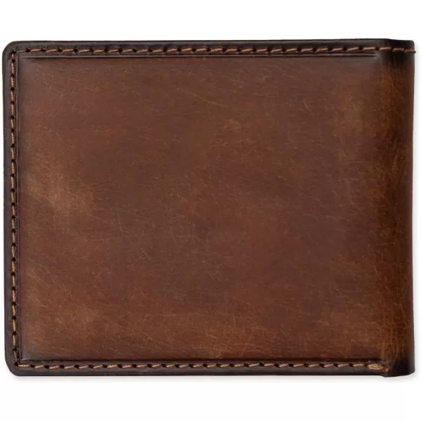 imageColumbia Mens Everyday Bifold WalletMultiple Card Slots Id WindowTan Burnished