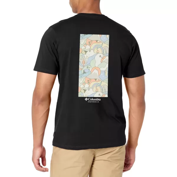 imageColumbia Mens Explorers Canyon Back Short Sleeve TeeBlackEpicamp Graphic