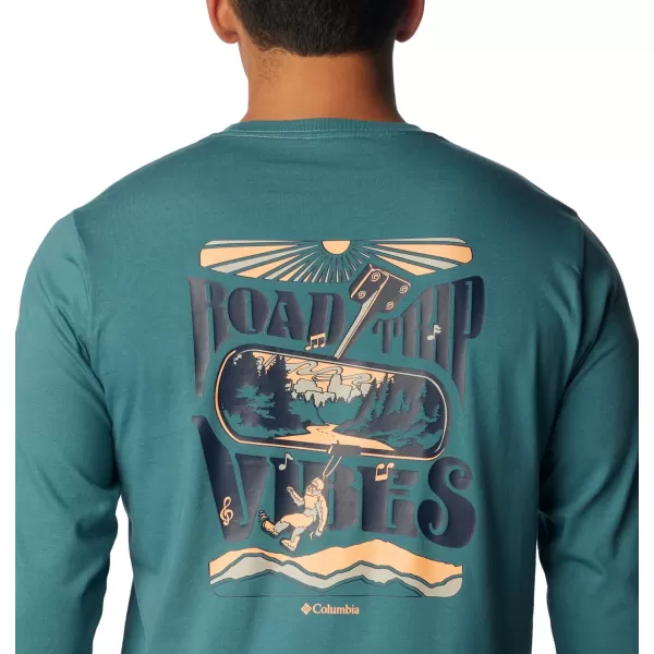 imageColumbia Mens Explorers Canyon Long Sleeve TShirtCloudburstRoad Trip Vibes