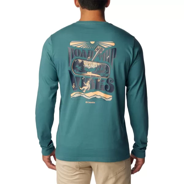 imageColumbia Mens Explorers Canyon Long Sleeve TShirtCloudburstRoad Trip Vibes