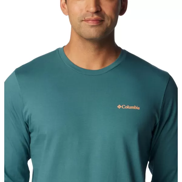 imageColumbia Mens Explorers Canyon Long Sleeve TShirtCloudburstRoad Trip Vibes