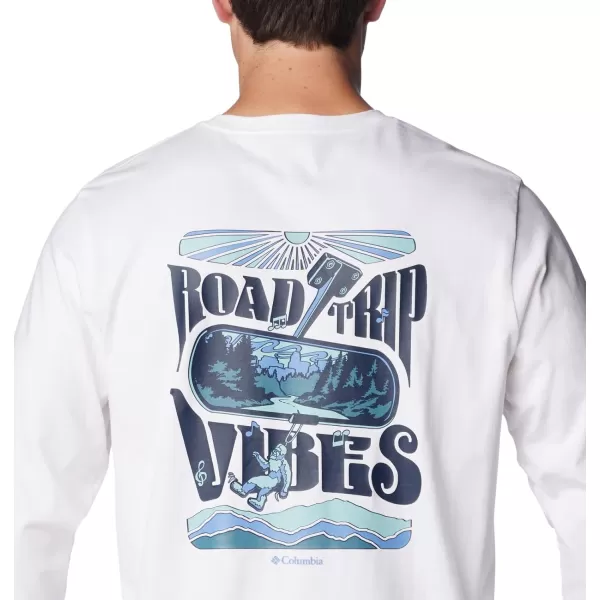 imageColumbia Mens Explorers Canyon Long Sleeve TShirtWhiteRoad Trip Vibes