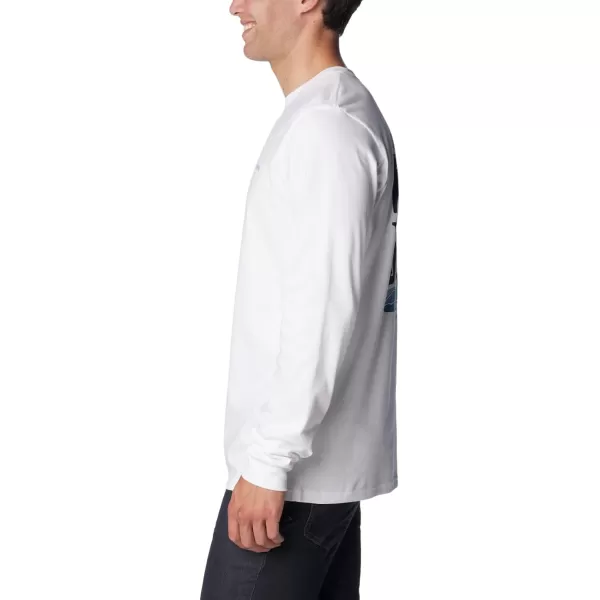 imageColumbia Mens Explorers Canyon Long Sleeve TShirtWhiteRoad Trip Vibes