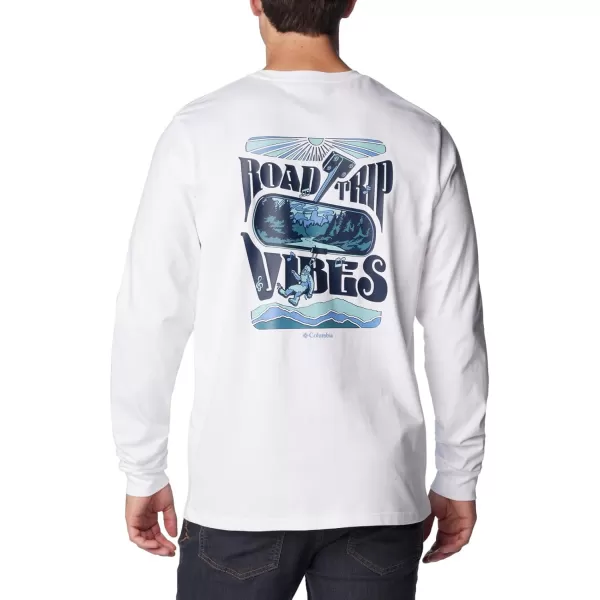 imageColumbia Mens Explorers Canyon Long Sleeve TShirtWhiteRoad Trip Vibes