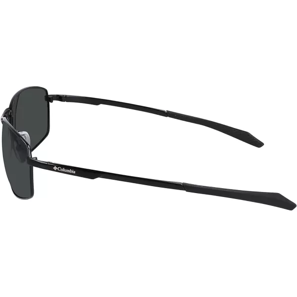imageColumbia Mens Fir Ridge Rectangular SunglassesShiny BlackSolid Green Lens
