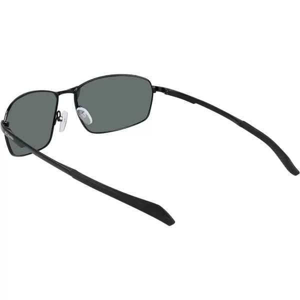 imageColumbia Mens Fir Ridge Rectangular SunglassesShiny BlackSolid Green Lens
