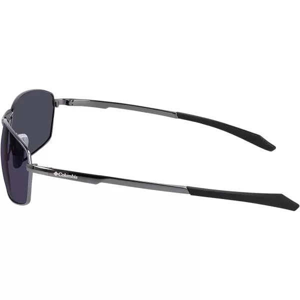 imageColumbia Mens Fir Ridge Rectangular SunglassesShiny Dark GunmetalBlue Mirror Lens