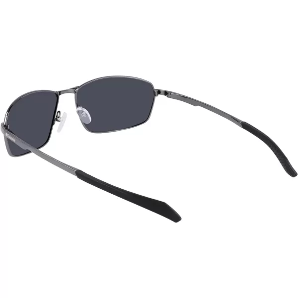 imageColumbia Mens Fir Ridge Rectangular SunglassesShiny Dark GunmetalBlue Mirror Lens