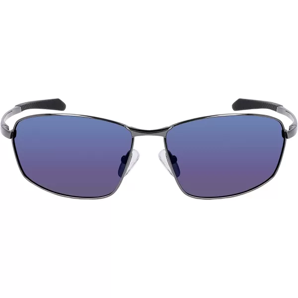 imageColumbia Mens Fir Ridge Rectangular SunglassesShiny Dark GunmetalBlue Mirror Lens