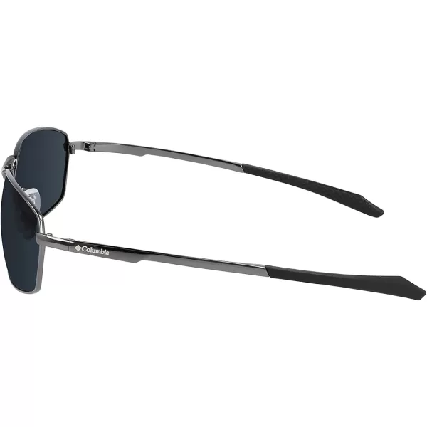 imageColumbia Mens Fir Ridge Rectangular SunglassesShiny Dark GunmetalSolid Smoke Lens