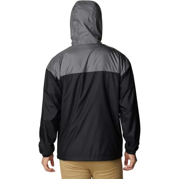 imageColumbia Mens Flash Challenger Lined WindbreakerBlackCity Grey
