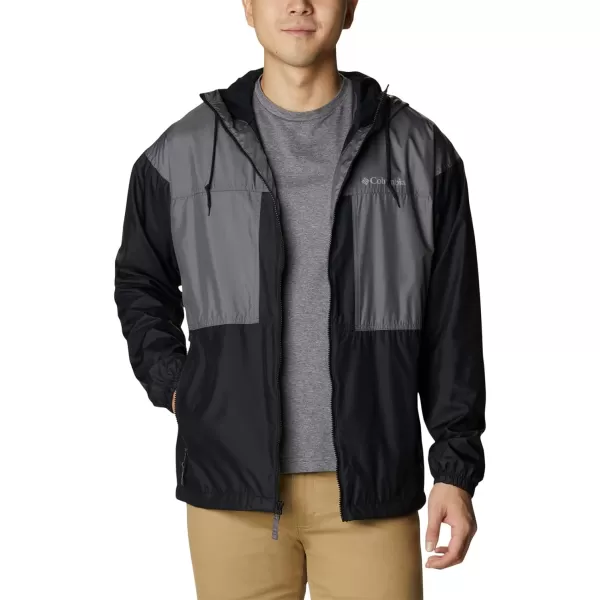 imageColumbia Mens Flash Challenger Lined WindbreakerBlackCity Grey