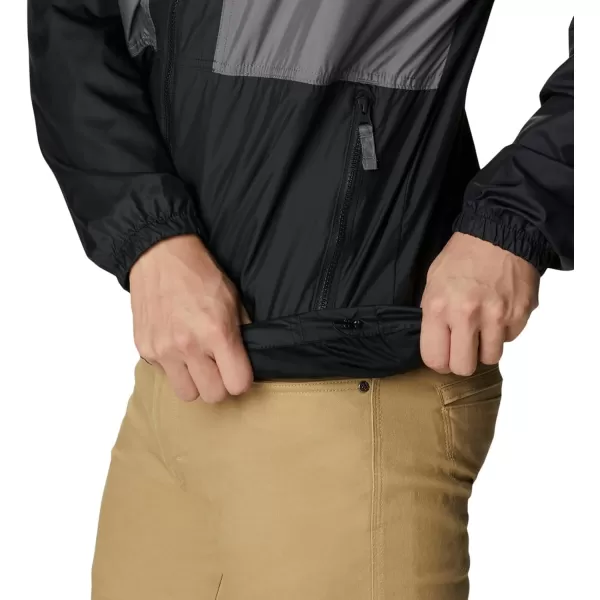 imageColumbia Mens Flash Challenger Lined WindbreakerBlackCity Grey