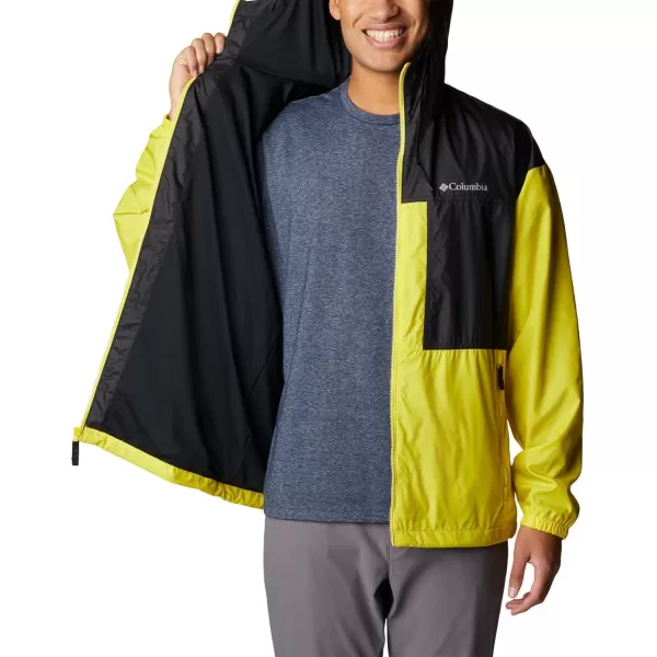 imageColumbia Mens Flash Challenger Lined WindbreakerLaser LemonBlack