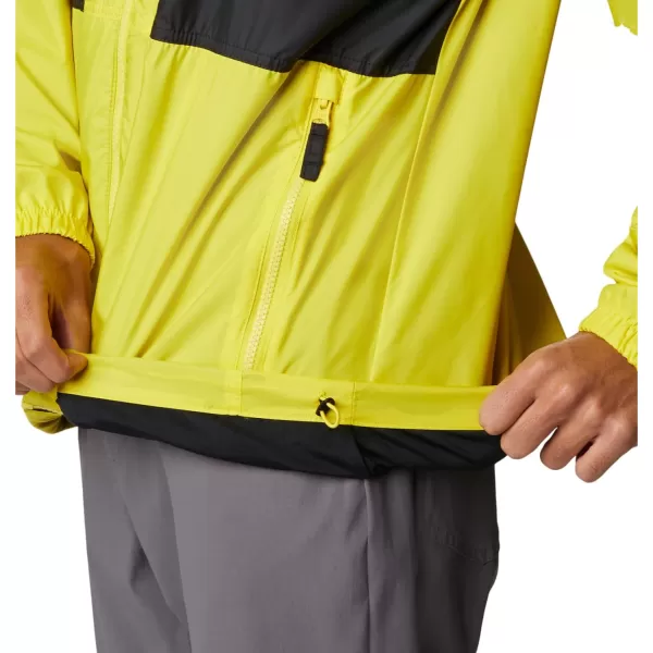 imageColumbia Mens Flash Challenger Lined WindbreakerLaser LemonBlack