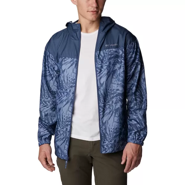 imageColumbia Mens Flash Challenger Novelty WindbreakerBluestone Dye Palms Tonal PrintDk Mountain