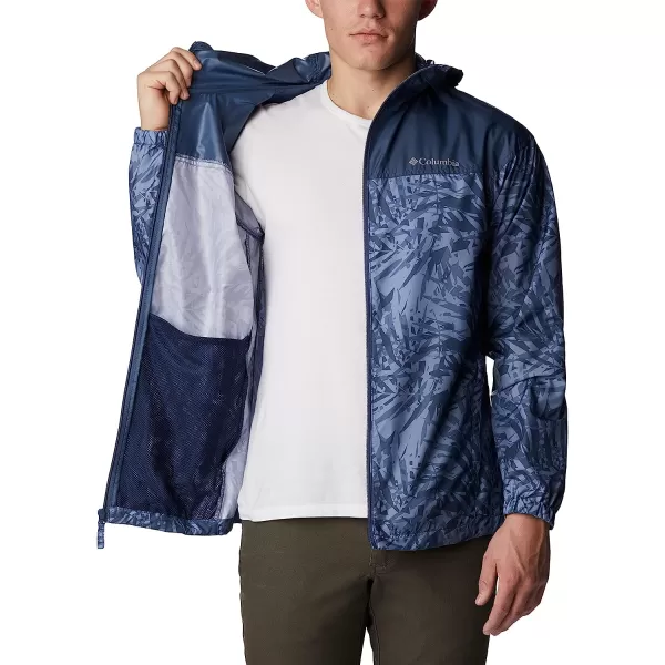 imageColumbia Mens Flash Challenger Novelty WindbreakerBluestone Dye Palms Tonal PrintDk Mountain