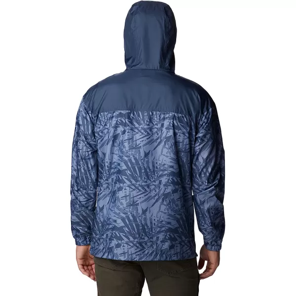 imageColumbia Mens Flash Challenger Novelty WindbreakerBluestone Dye Palms Tonal PrintDk Mountain