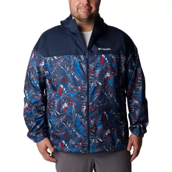 imageColumbia Mens Flash Challenger Novelty WindbreakerBright Indigo King Palms Multi Print