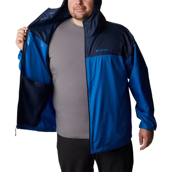 imageColumbia Mens Flash Challenger Novelty WindbreakerBright IndigoCollegiate Navy